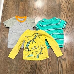 Tea Collection Cat & Jack Toddler Boy 2T Shirt Bundle Lot Spring Cotton TRex